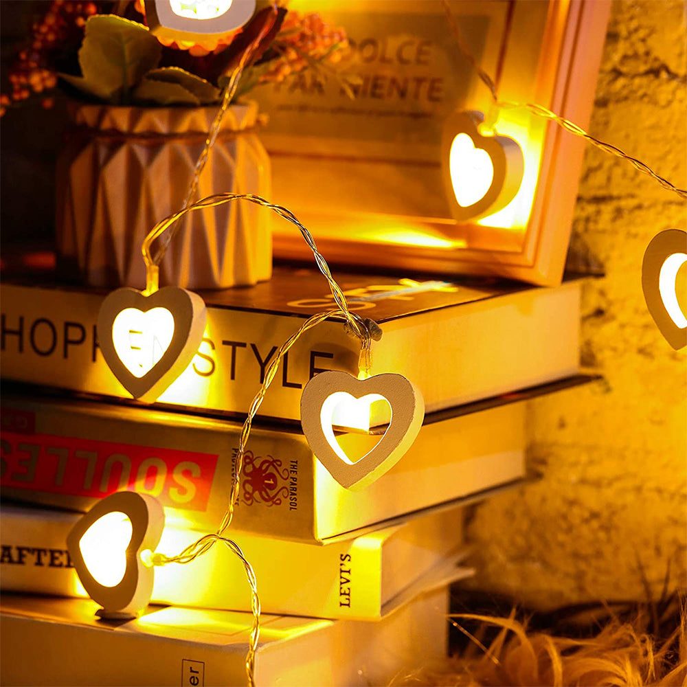 20LEDs Battery Operated Valentine's Day LED Heart String Light
