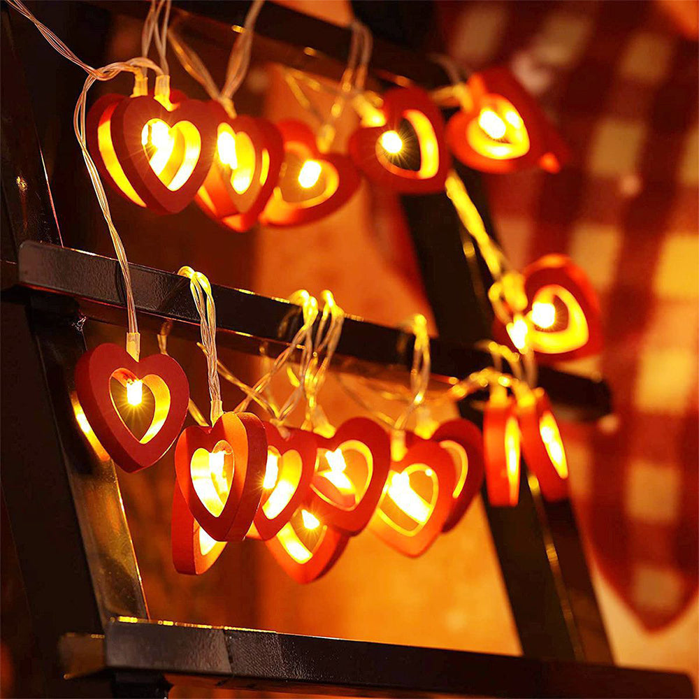 20LEDs Battery Operated Valentine's Day LED Heart String Light