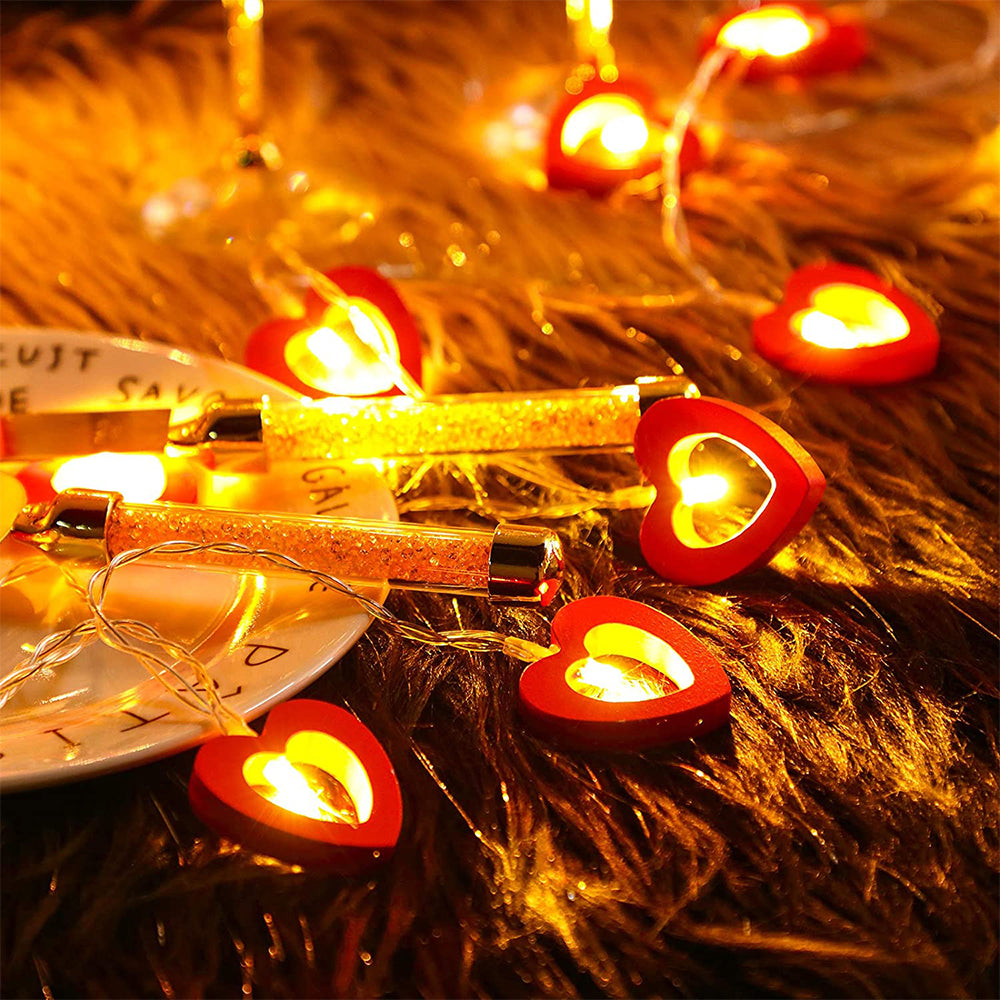 20LEDs Battery Operated Valentine's Day LED Heart String Light