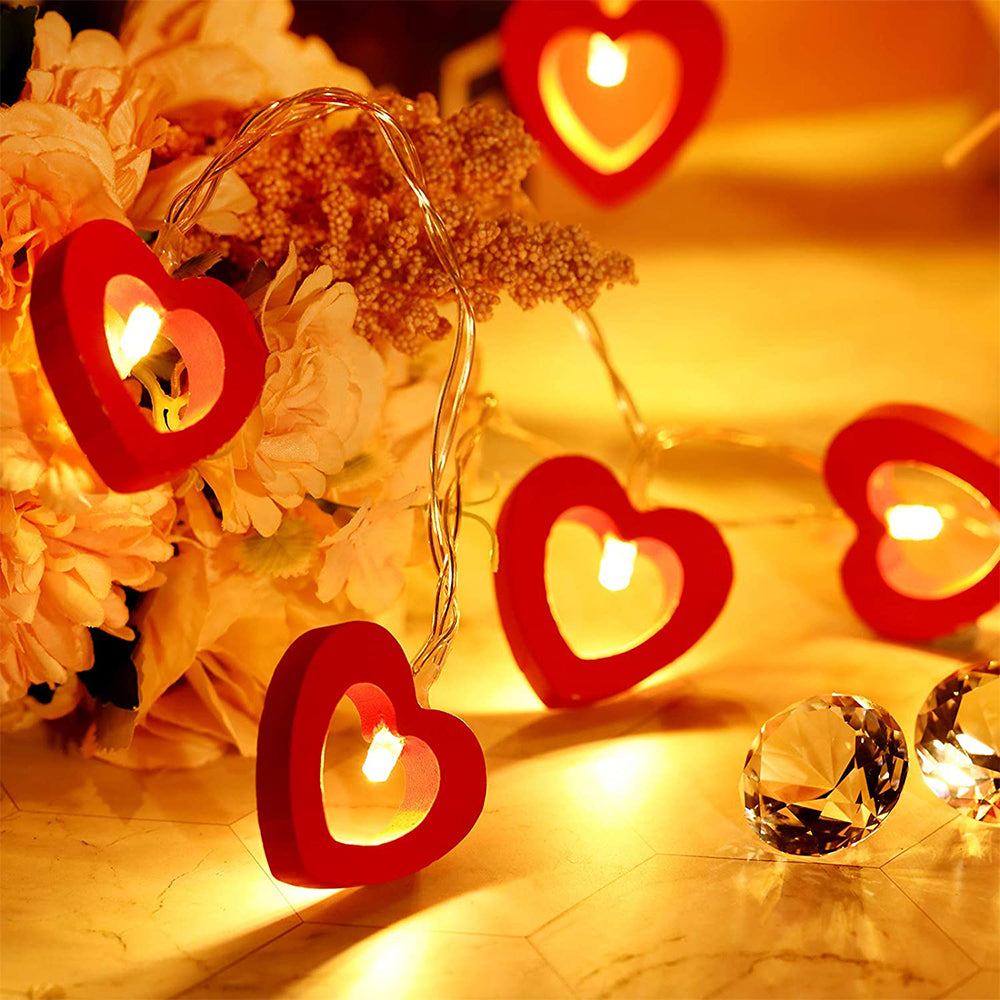 20LEDs Battery Operated Valentine's Day LED Heart String Light