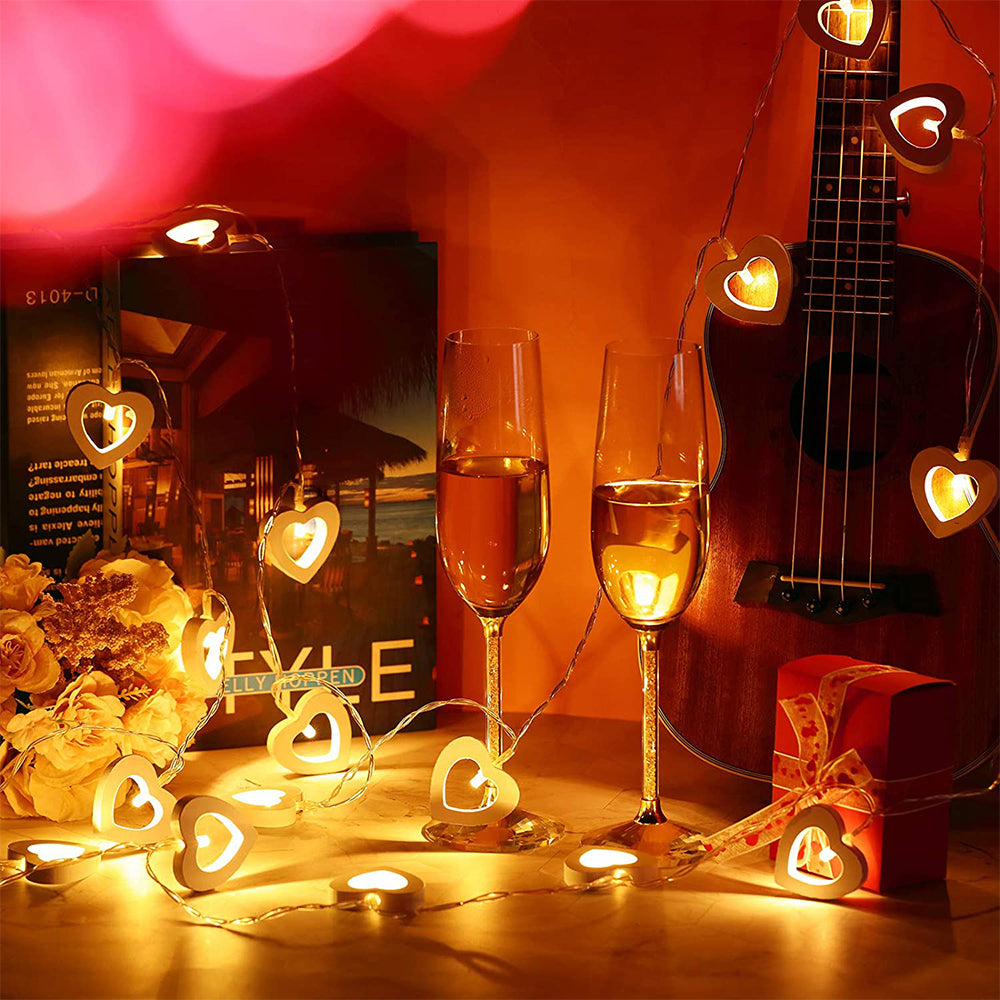 20LEDs Battery Operated Valentine's Day LED Heart String Light