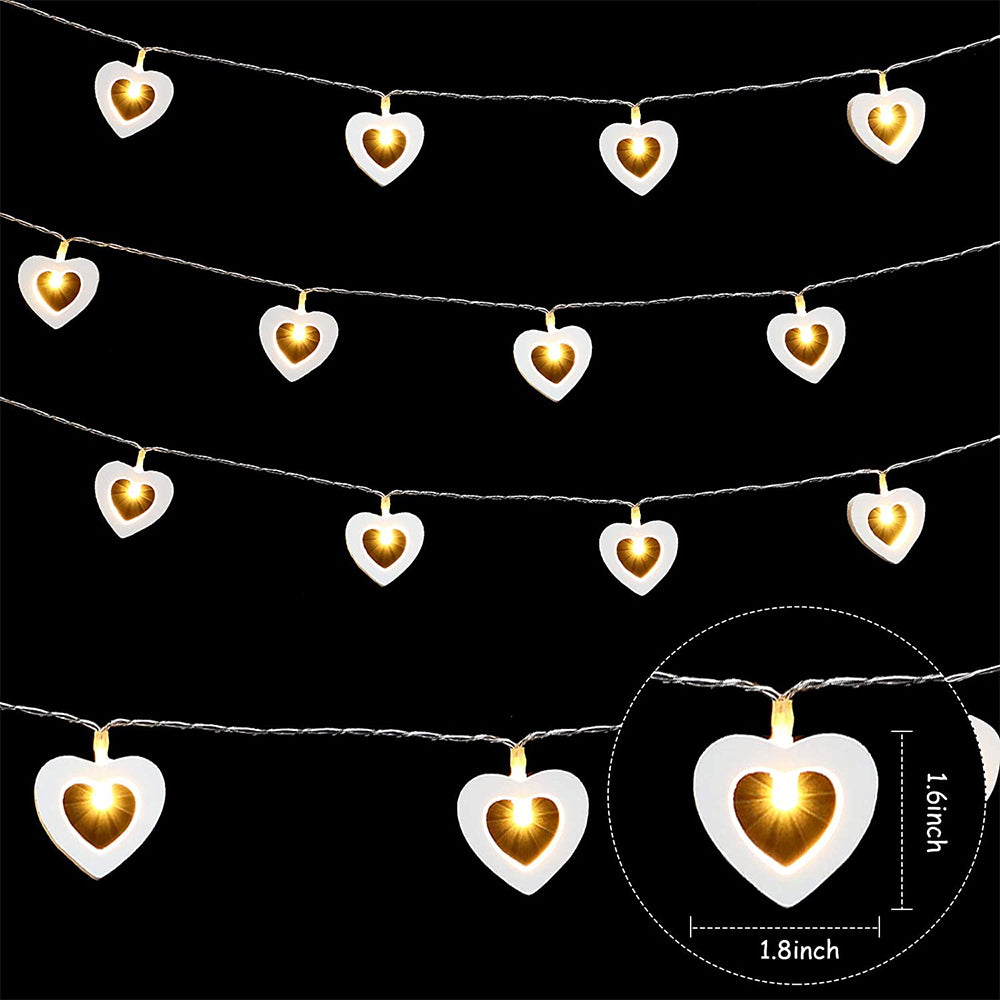 20LEDs Battery Operated Valentine's Day LED Heart String Light
