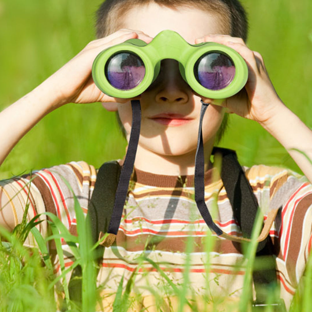 1 Set of 8X Magnification HD Kids Binoculars Compact Kids Toy with Compass and Magnifying Glass