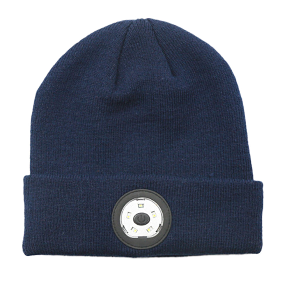 Wireless Bluetooth Beanie Hat with Head Light Wireless Stereo Headphone