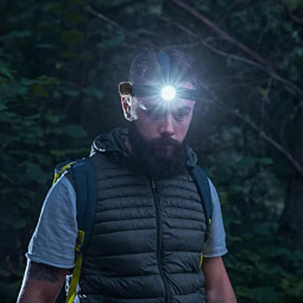 Water-Resistant COB LED Motion Sensor Headlight Head Torch Rechargeable Headlamp