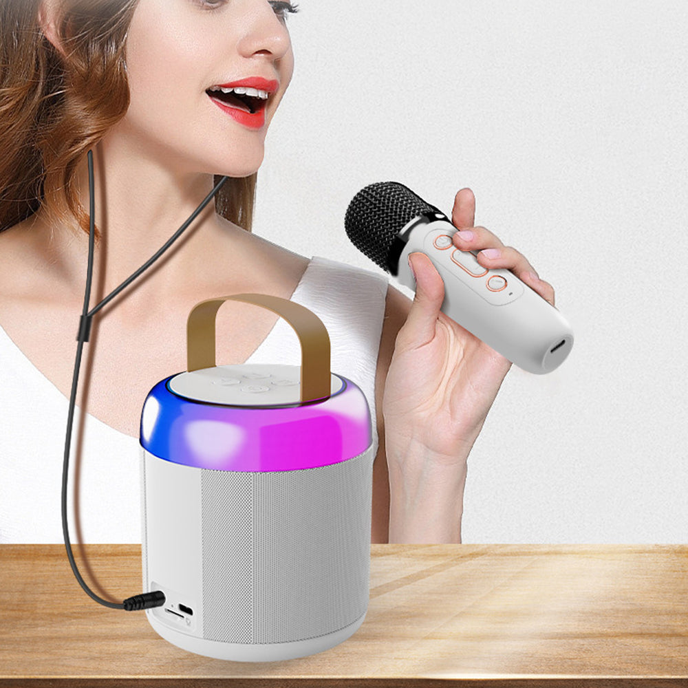 Portable Mini Karaoke Machine with 2 Wireless Microphones