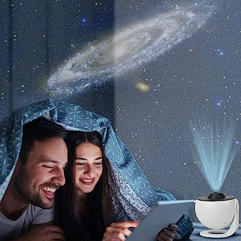 Starry Sky Galaxy Projector Nightlight for Bedroom with 12 Sheets of Film