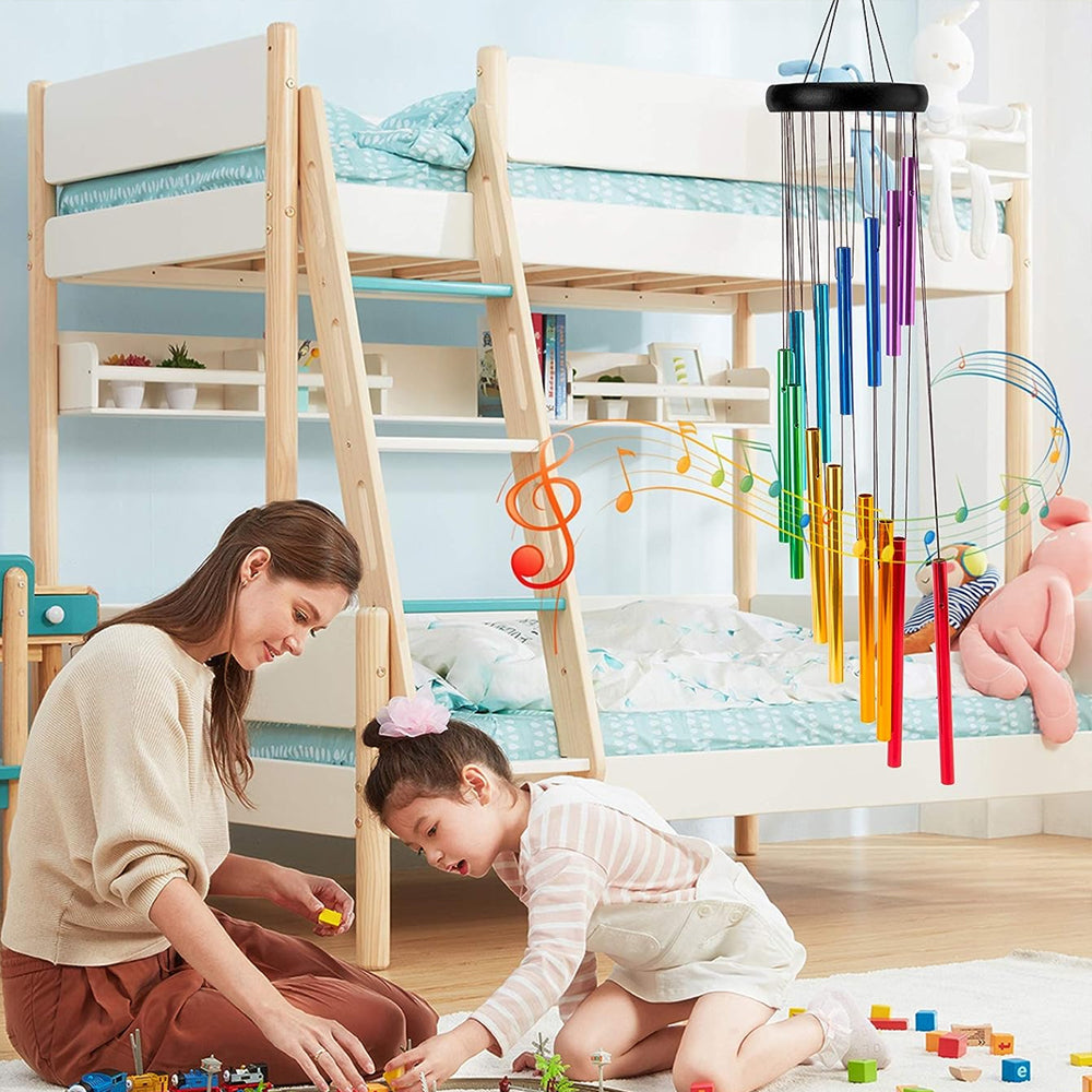 Wind Chimes for Outside Garden Colorful Metal Tubes Wind Bell Patio Porch Home Decor