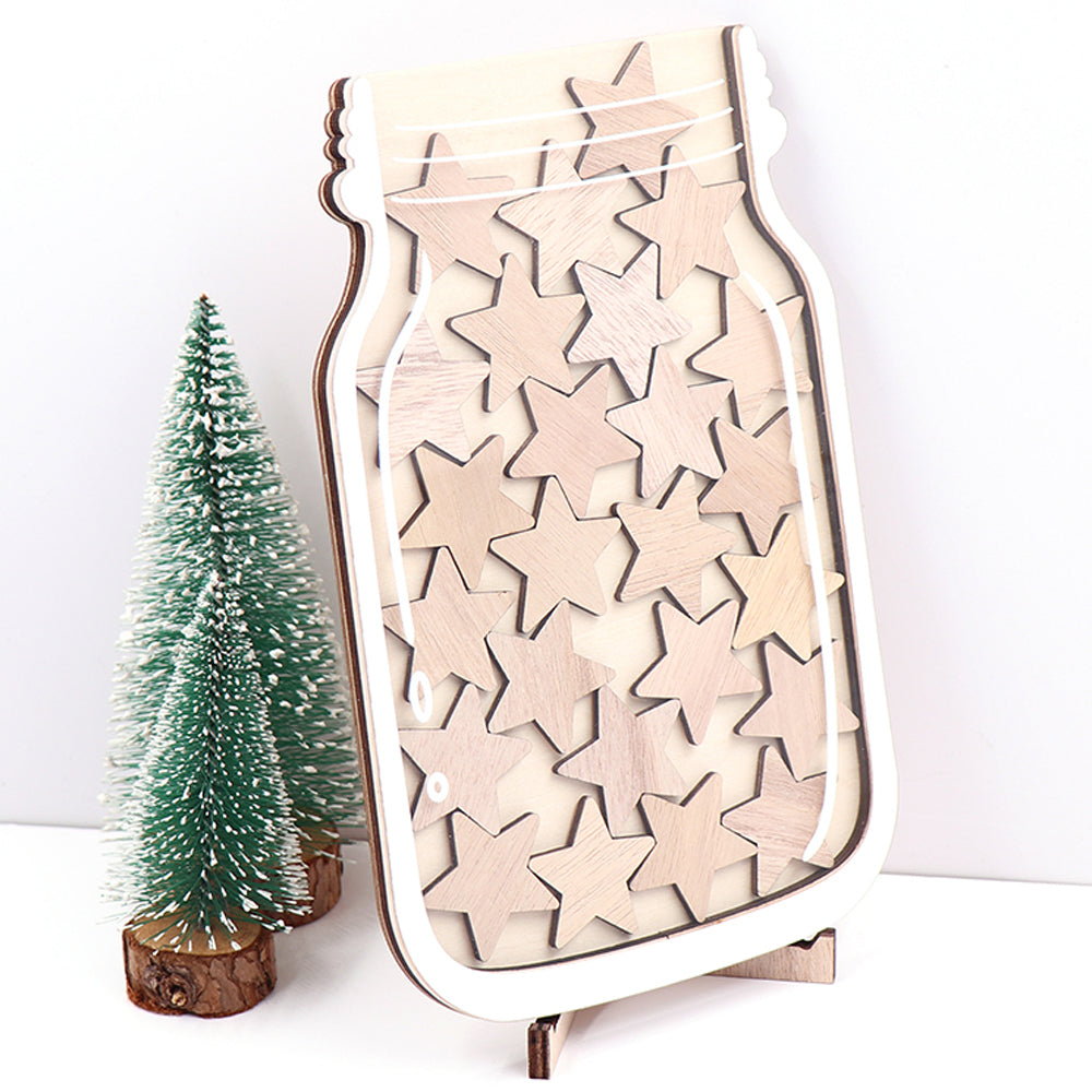 Training Star Reward Jar for Kids-Wood Star