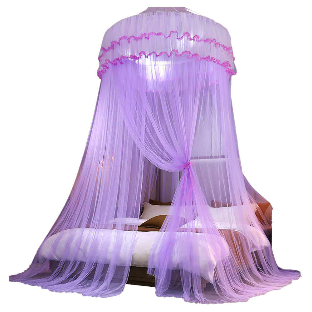 Mosquito Net Bed Canopy Princess Bed Curtain Fine Sheer Mesh Dome Bed Canopies for Kids Adults
