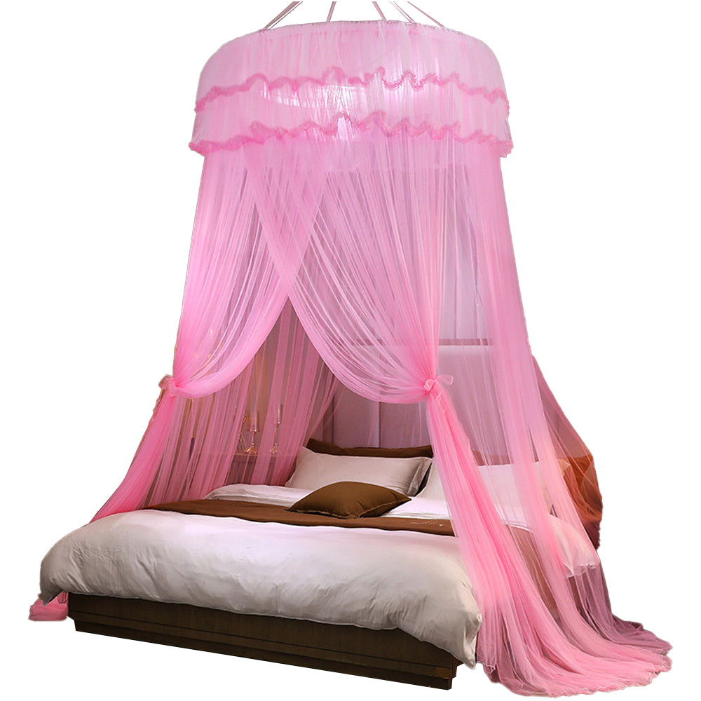 Mosquito Net Bed Canopy Princess Bed Curtain Fine Sheer Mesh Dome Bed Canopies for Kids Adults