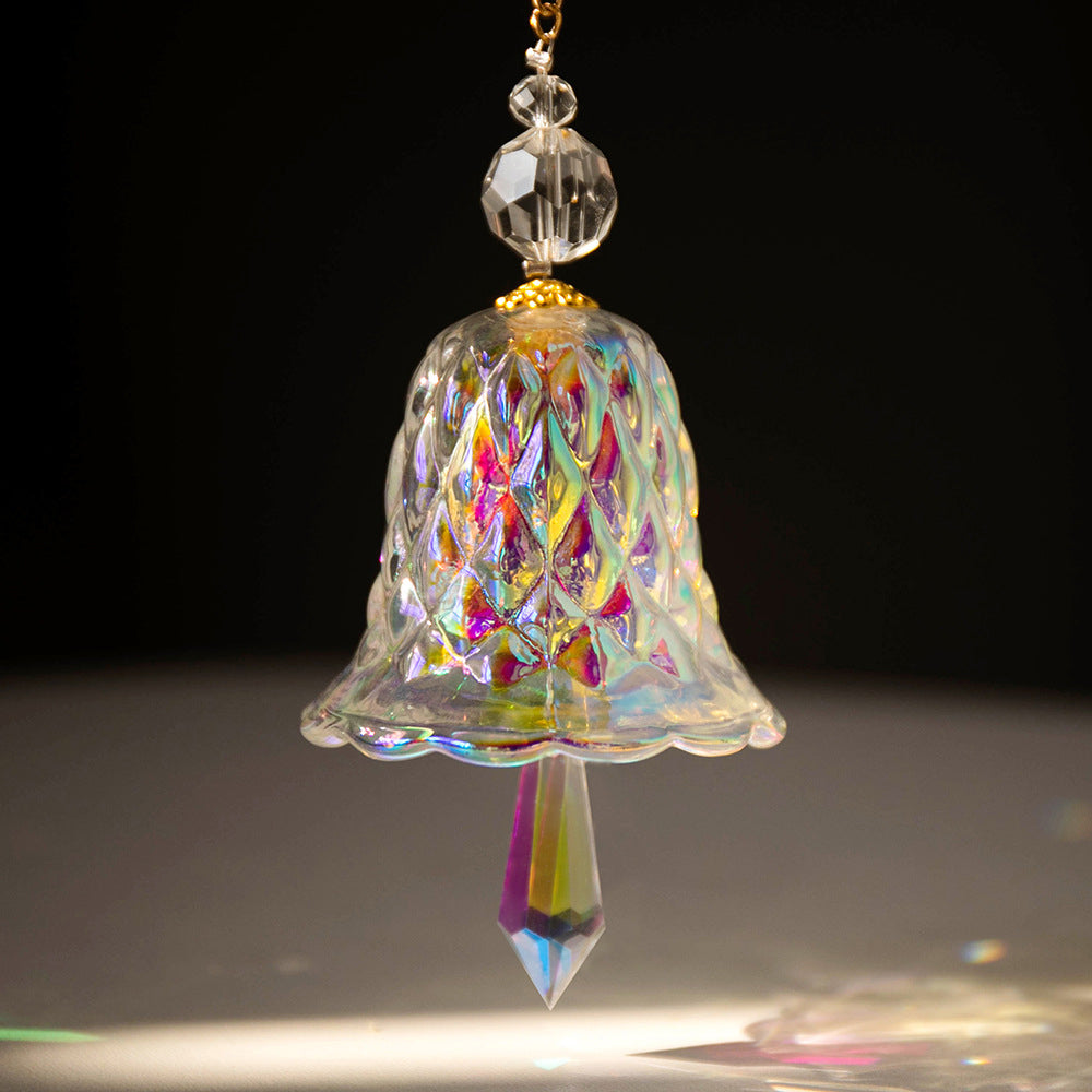 2Pcs Glass Wind Chimes Sun Catcher Prism Hanging Ornament for Window Home Garden Decoration
