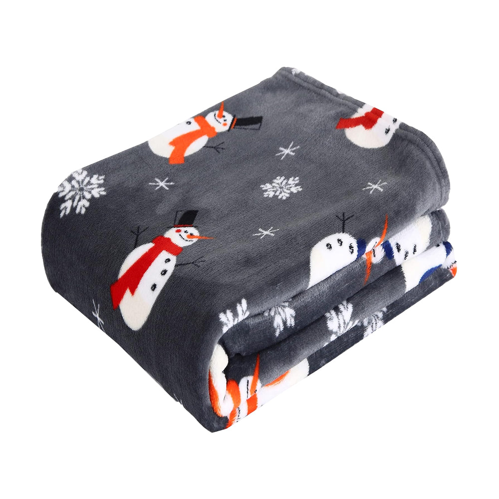 Christmas Blanket Soft Throw Print Warm Throw Sofa Blanket Holiday Theme Decor