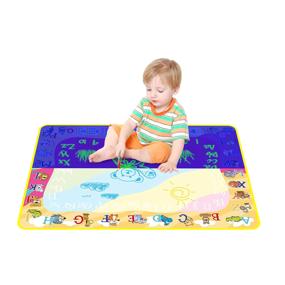 Water Drawing Mat Interesting Cartoon Doodle Toy Mat Reusable Kids Painting Coloring Board