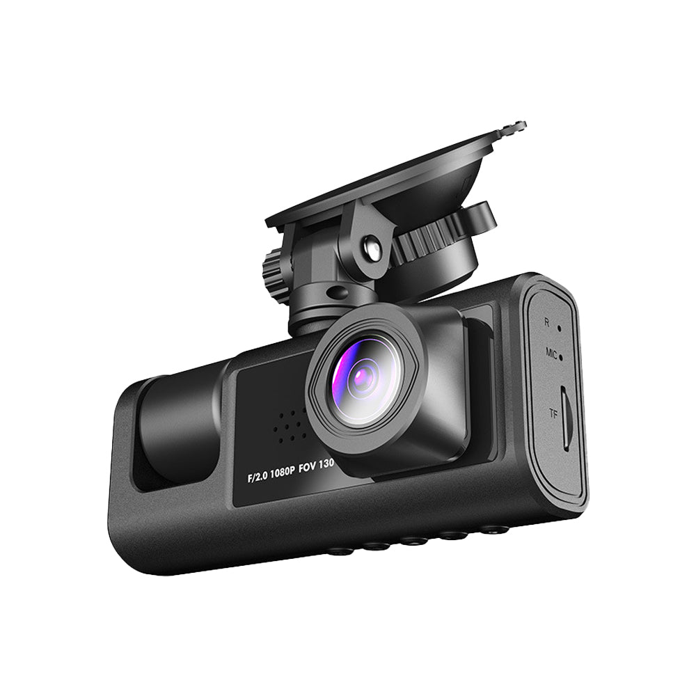 3 Channel Dash Cam Front and Rear Inside 1080P Full HD 170 Degree Wide Angle Dashboard Camera with 32GB SD Card