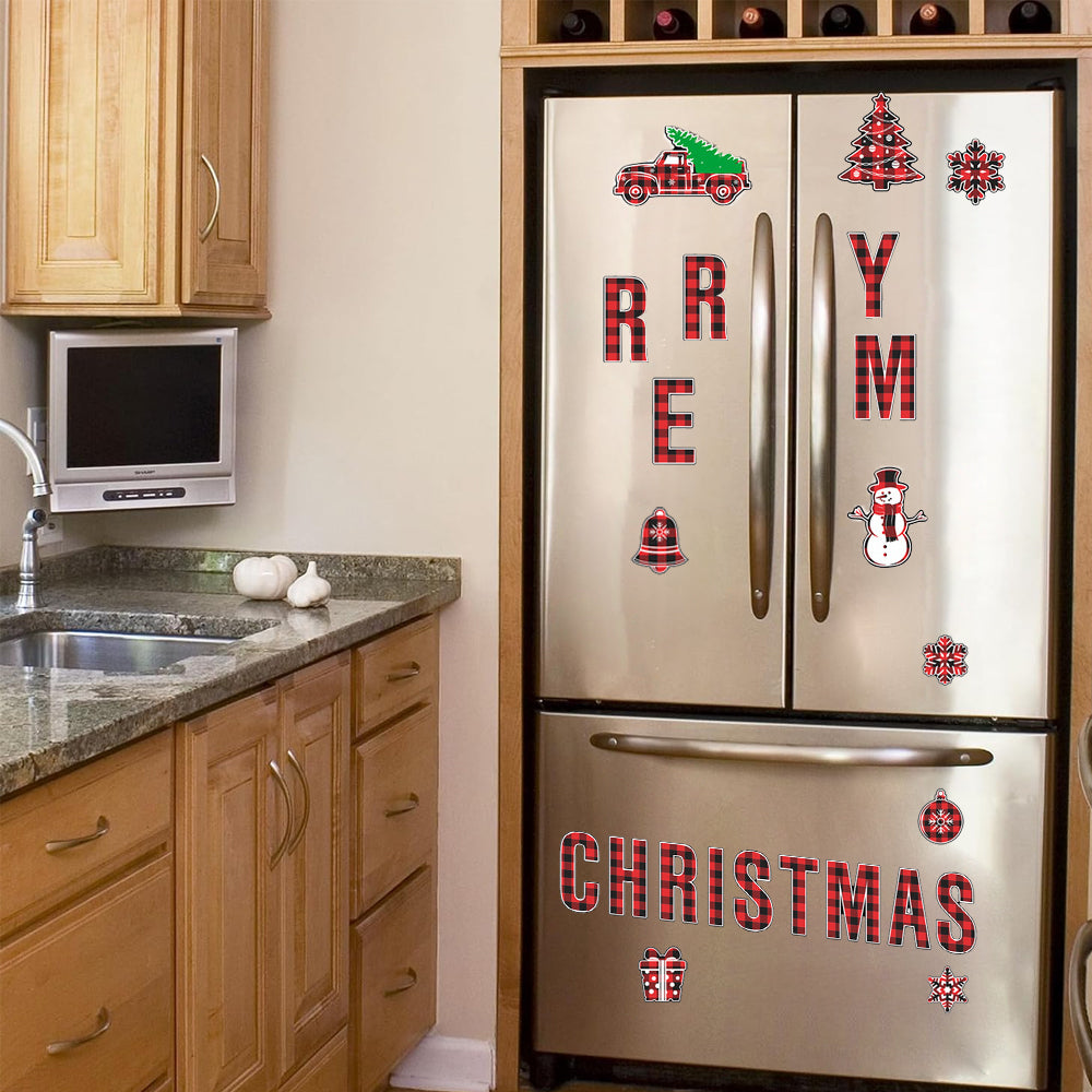 24Pcs Christmas Magnetic Garage Door Decal Xmas Sticker