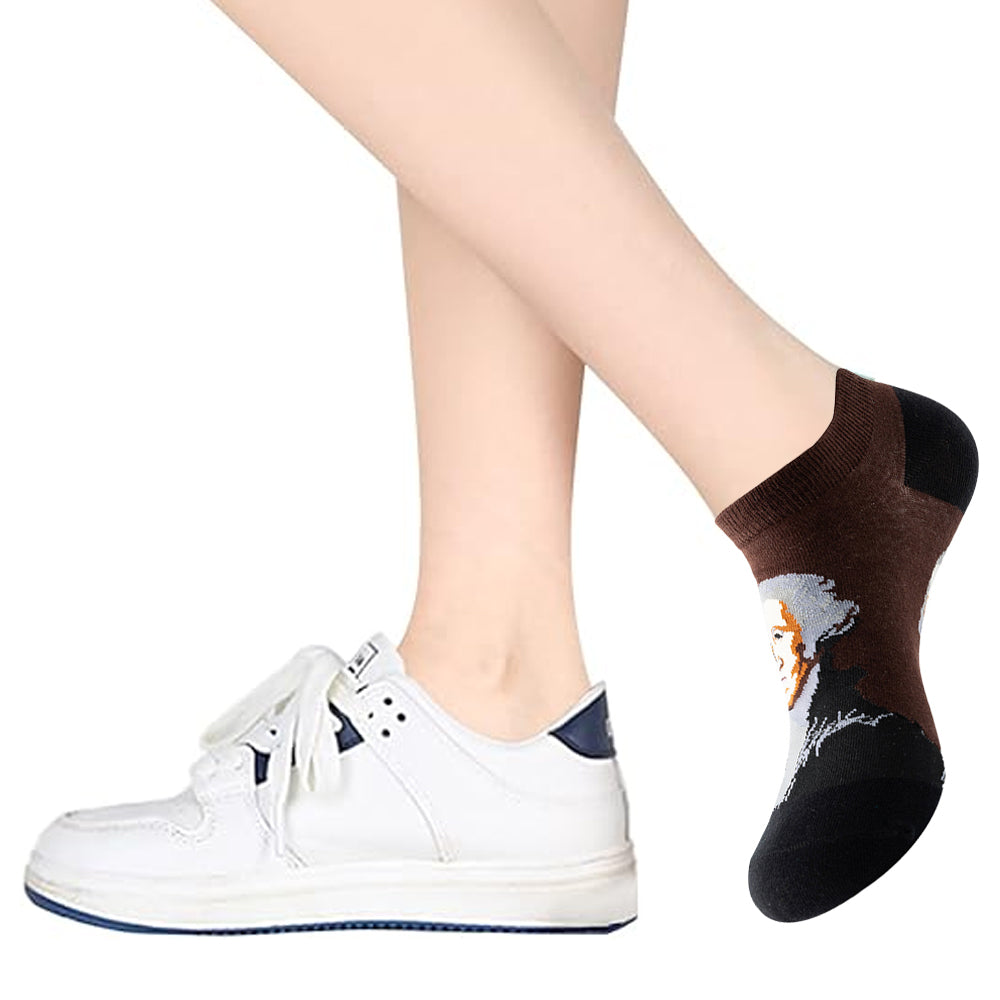 Five pairs Low Cut Socks Funny No Show Socks