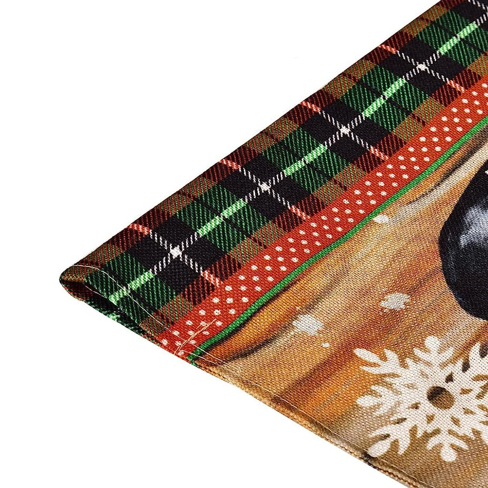 Solar Double Sided Garden Flag Lights-Snowman