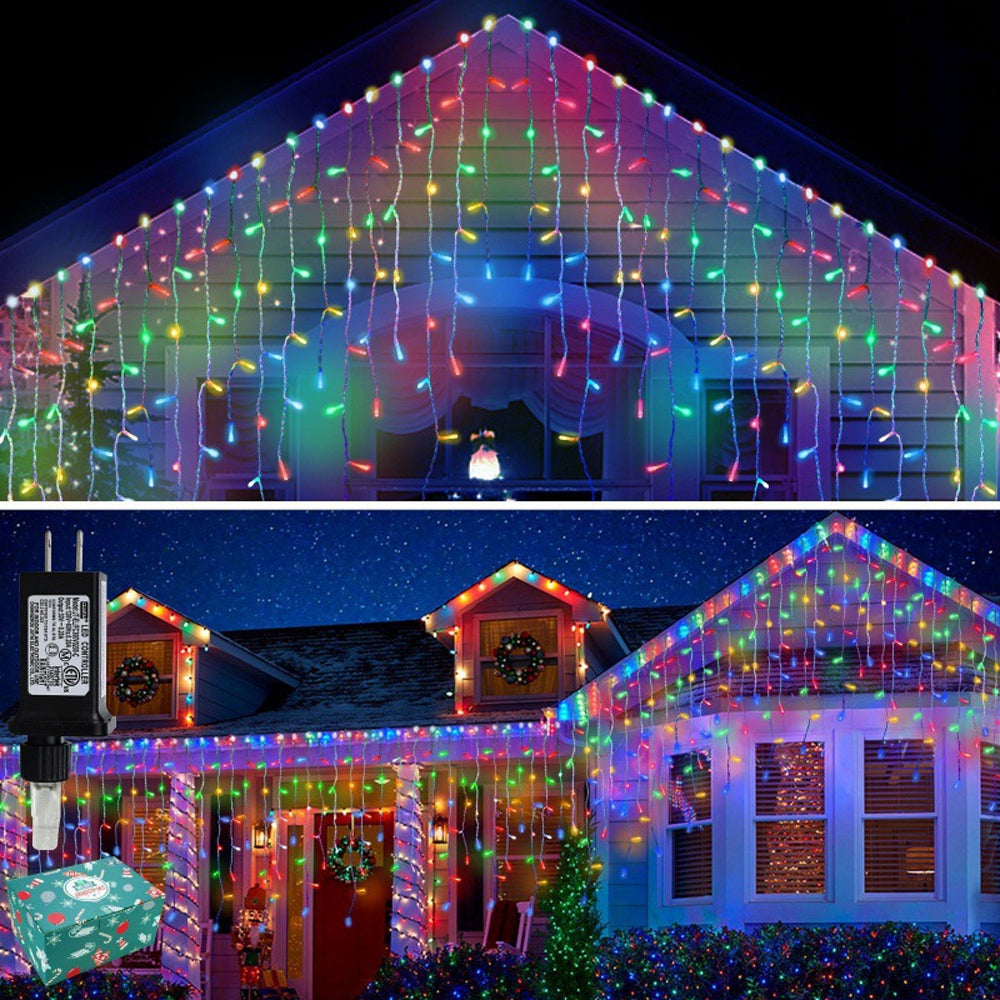 Solar Christmas String Lights Curtain Lights Led Christmas Twinkle Lights for Holiday