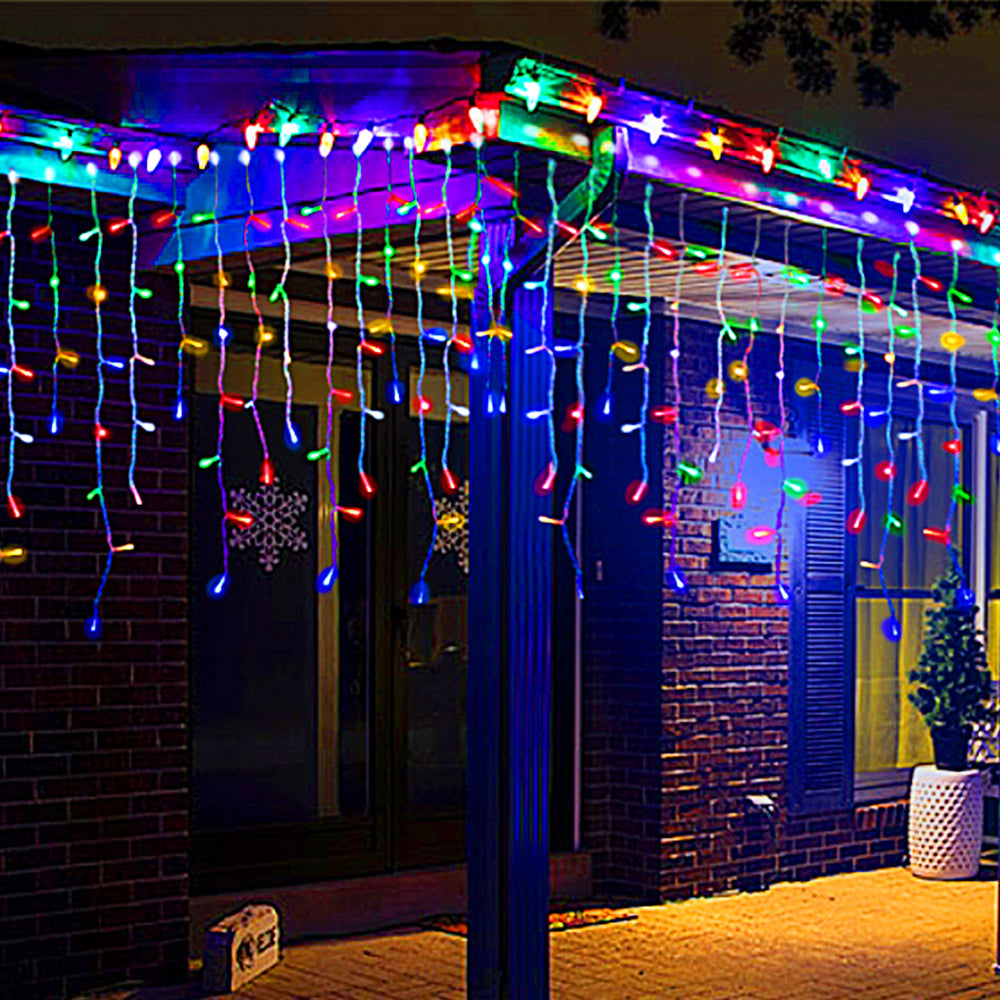 Solar Christmas String Lights Curtain Lights Led Christmas Twinkle Lights for Holiday