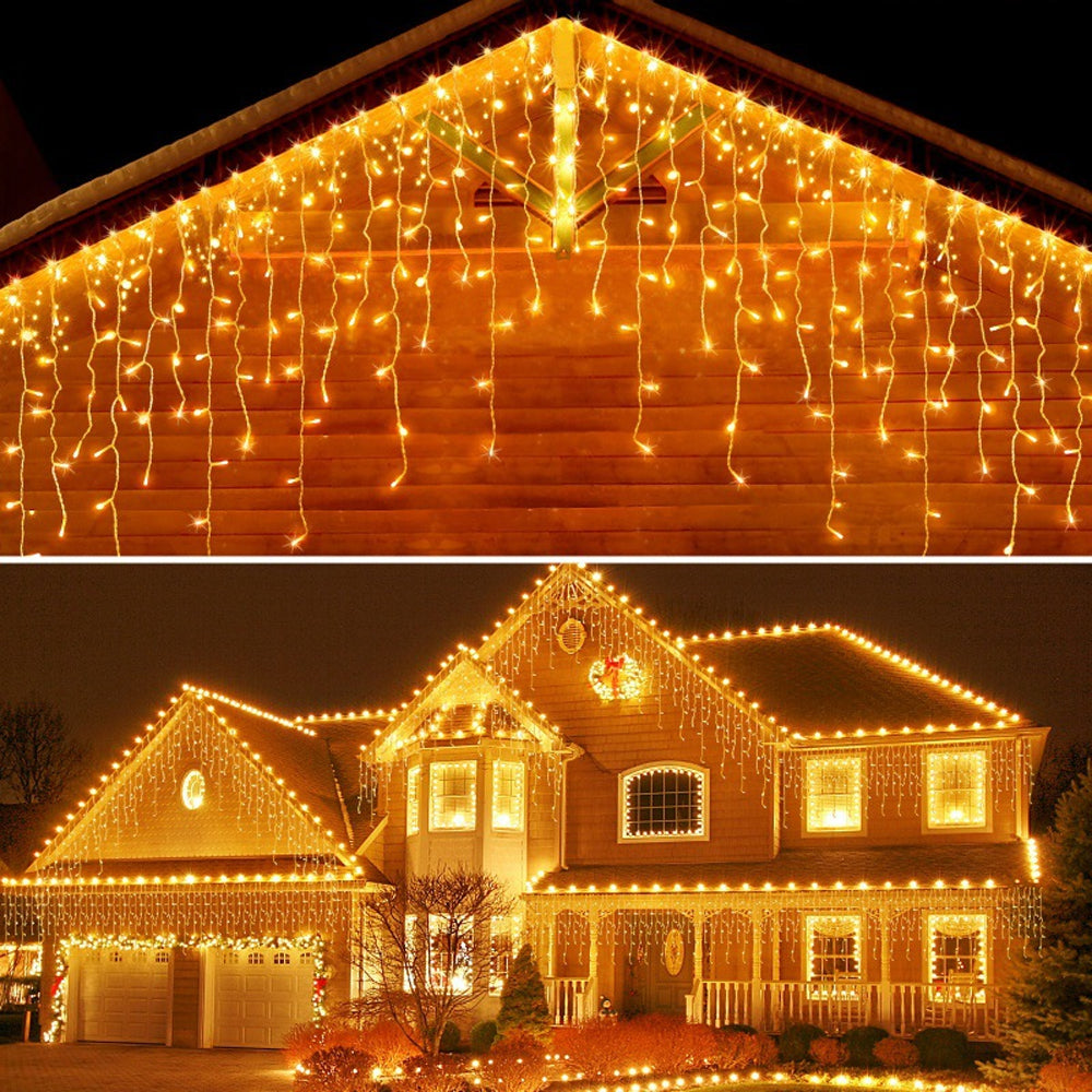 Solar Christmas String Lights Curtain Lights Led Christmas Twinkle Lights for Holiday