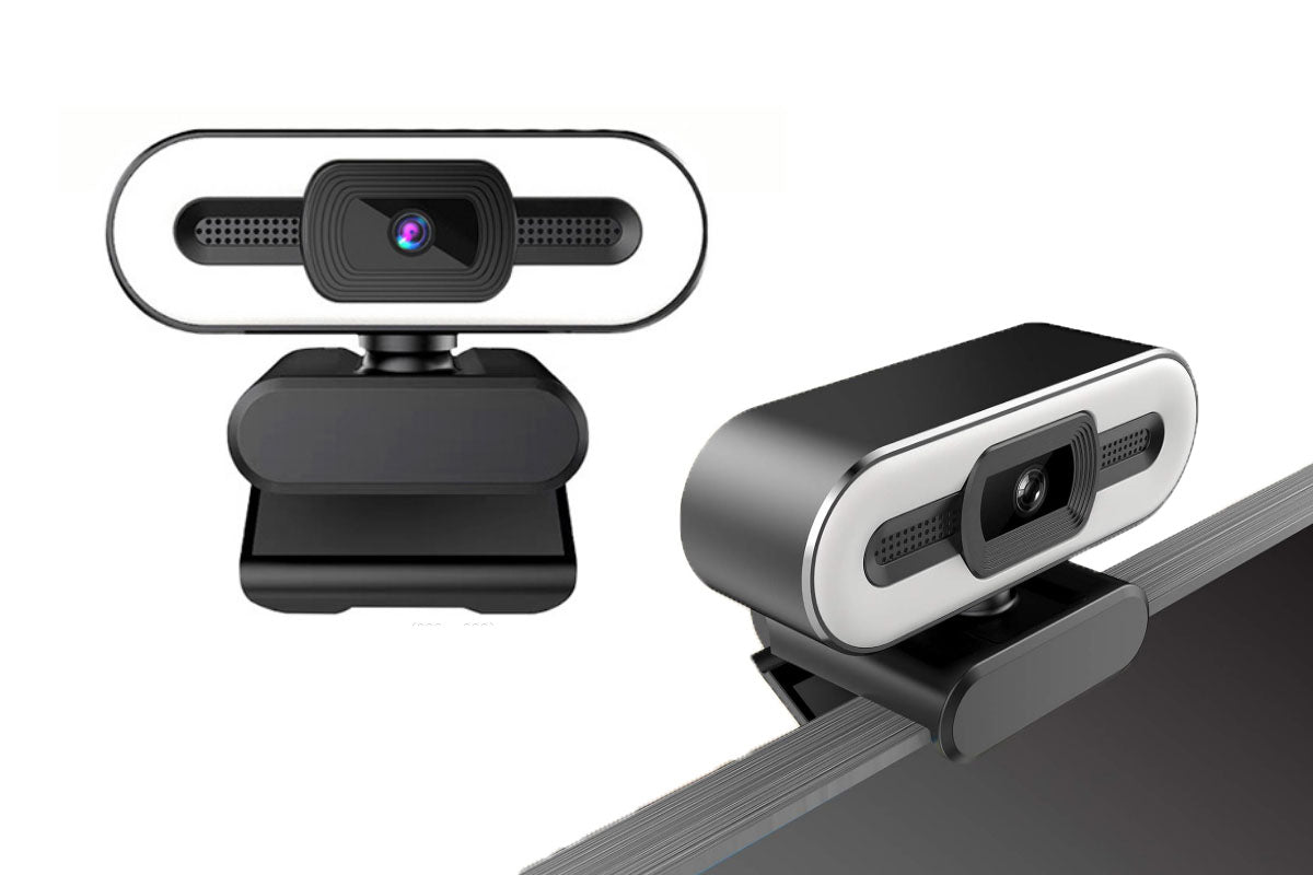4K Webcam for PC with Light Computer Camera with Built-in Microphone Plug & Play USB Webcam