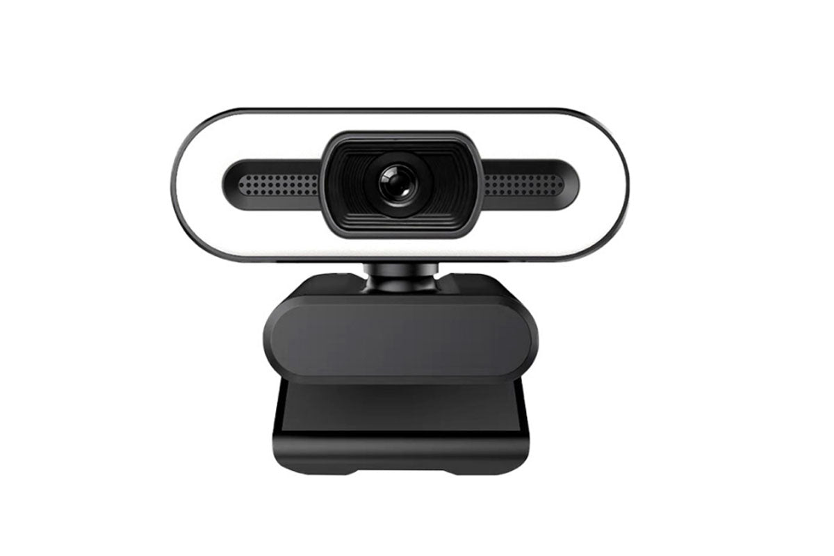 4K Webcam for PC with Light Computer Camera with Built-in Microphone Plug & Play USB Webcam