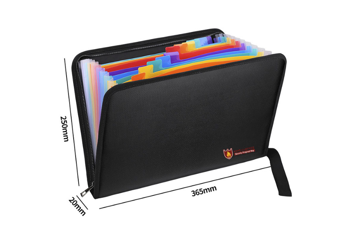 Fireproof Document Bag Fire Water Resistant File Folder Safe Document Holder