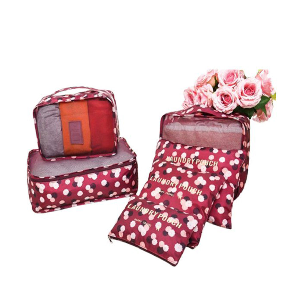 6Pcs Travel Storage Bag Set for Clothes Tidy Organizer for Suitcase