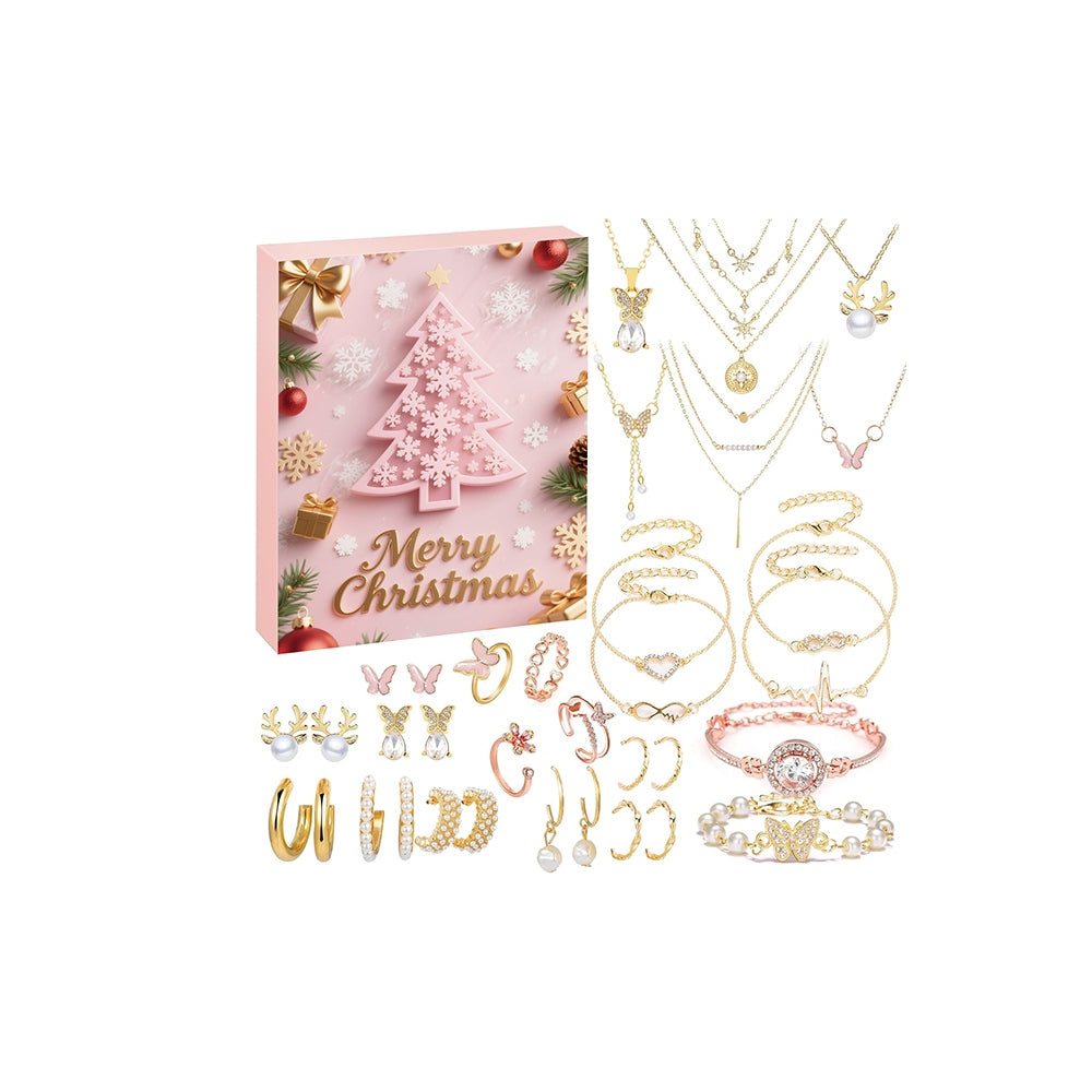 24 Days Christmas Advent Calendar Jewelry Kit