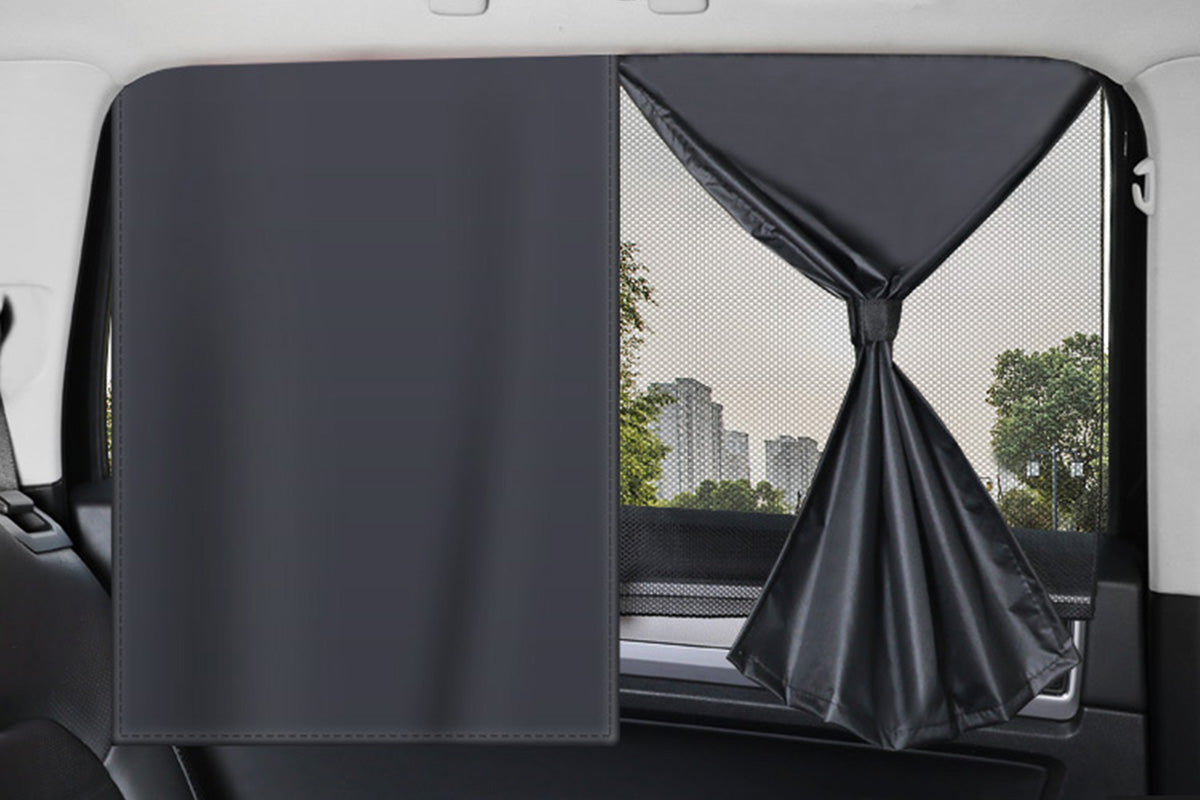 2PCS Car Window Sun Shades Double Layer Rear Window Privacy Cover