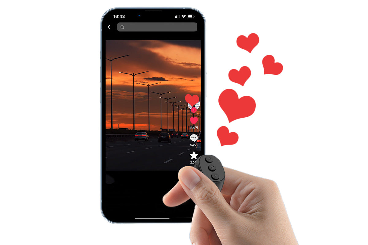 Wireless Remote Scrolling Ring Page Turner Bluetooth Camera Shutter Remote