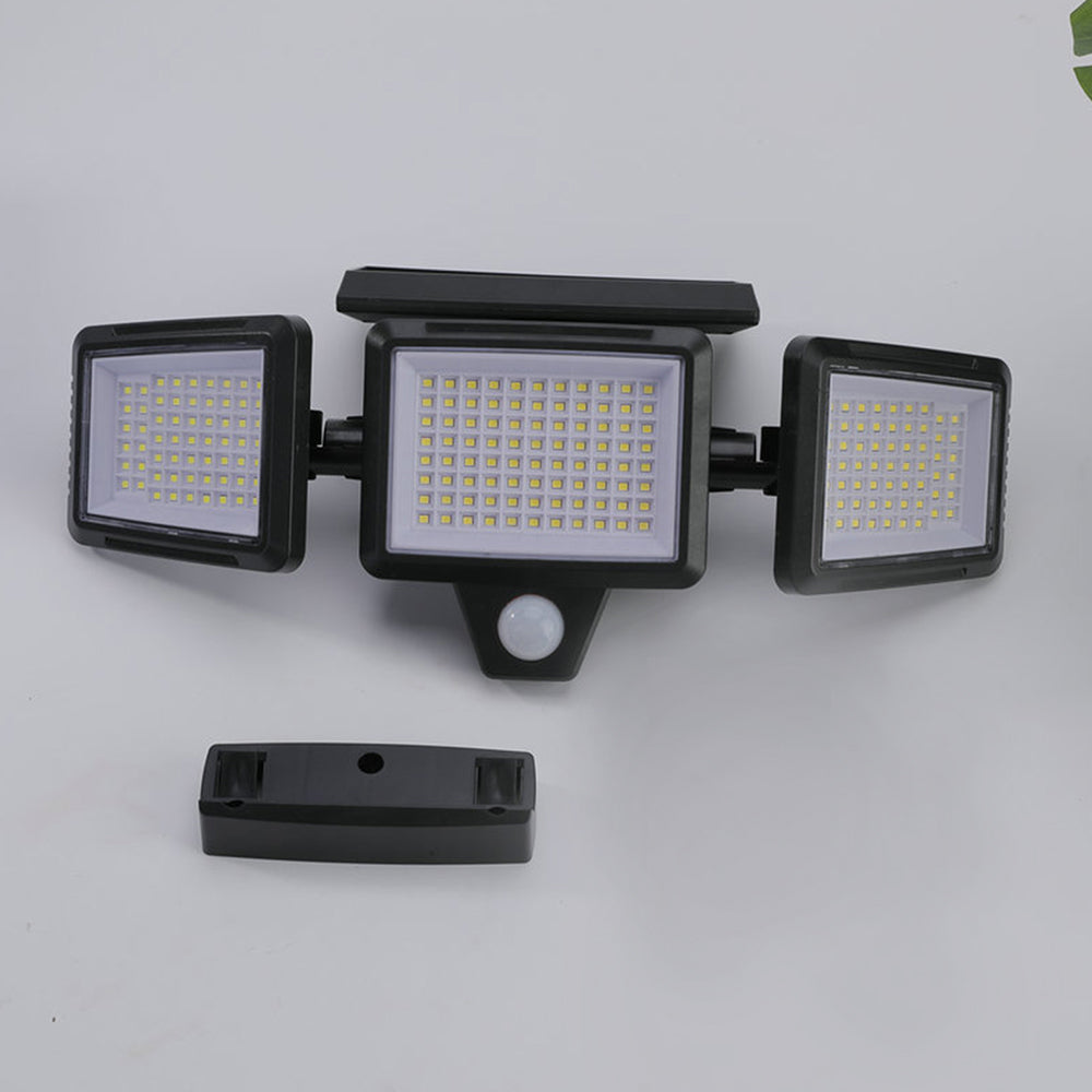 3 Head Motion Sensor Solar Light Wall Lamp