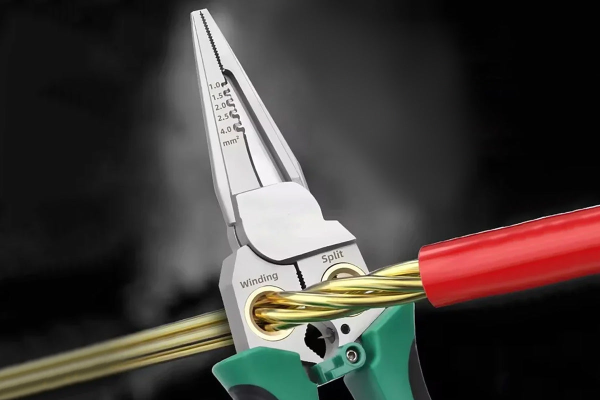 7-in-1 Stainless Steel Wire Crimper Stripper Pliers for Electrical Work and DIY Repairs