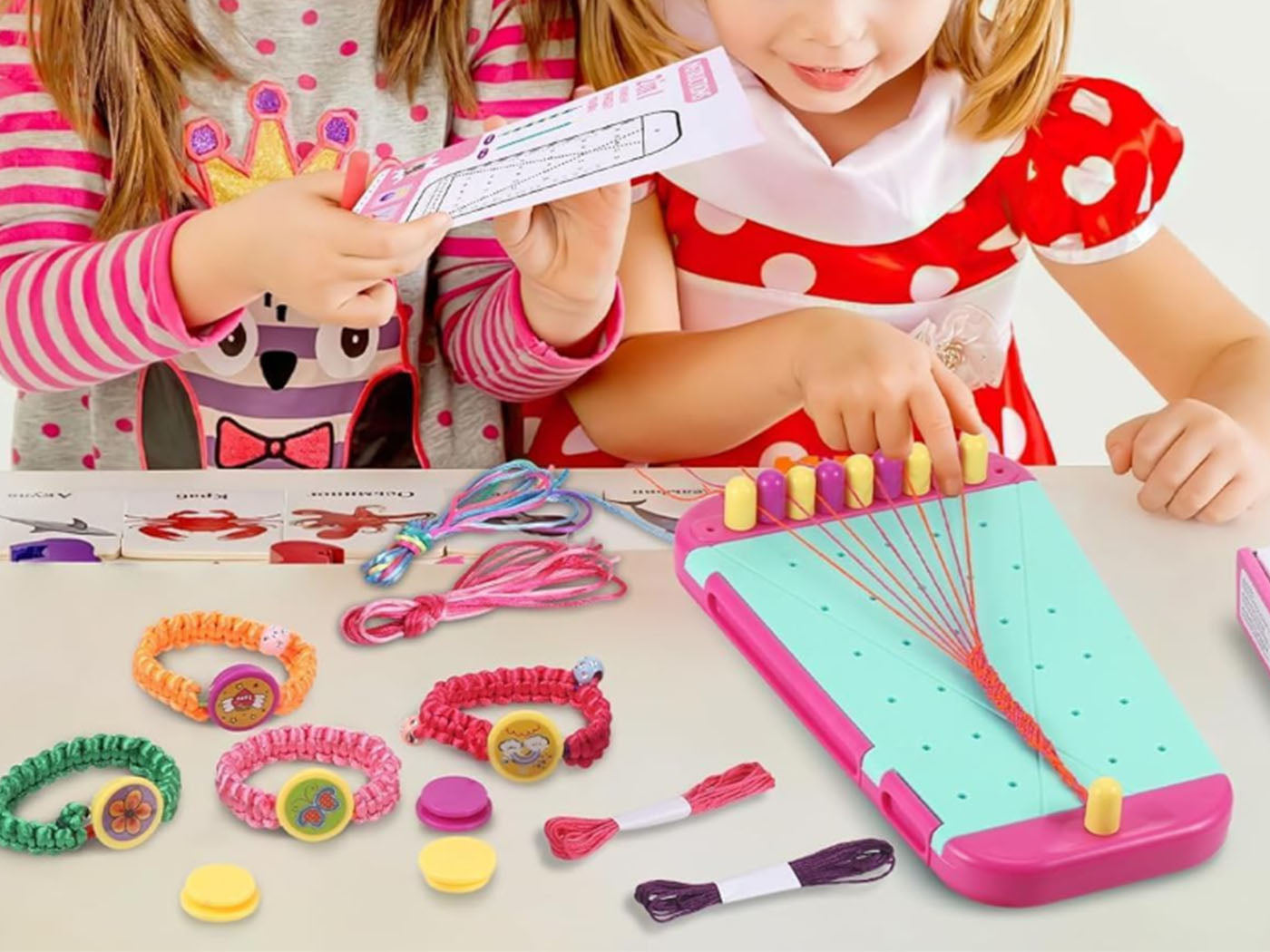 Kids DIY Friendship Bracelet Making kit Arts and Crafts