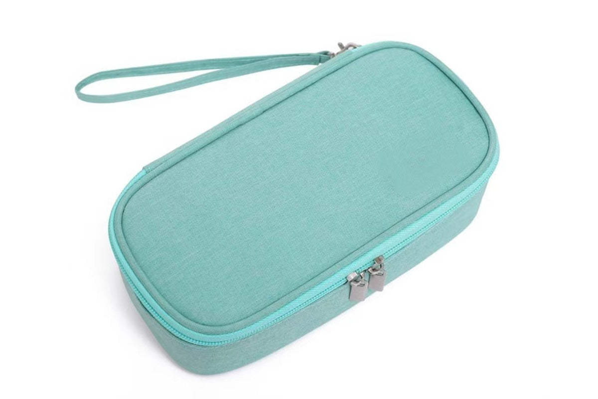 Insulated Insulin Cooling Bag Multi-Layer Medical Cooler for Diabetes Travel -Pink