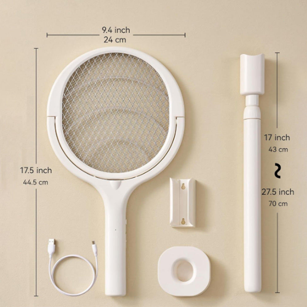 Fly Swatter Bug Electric Swatter Rotating Racket Mosquito Insect Killer