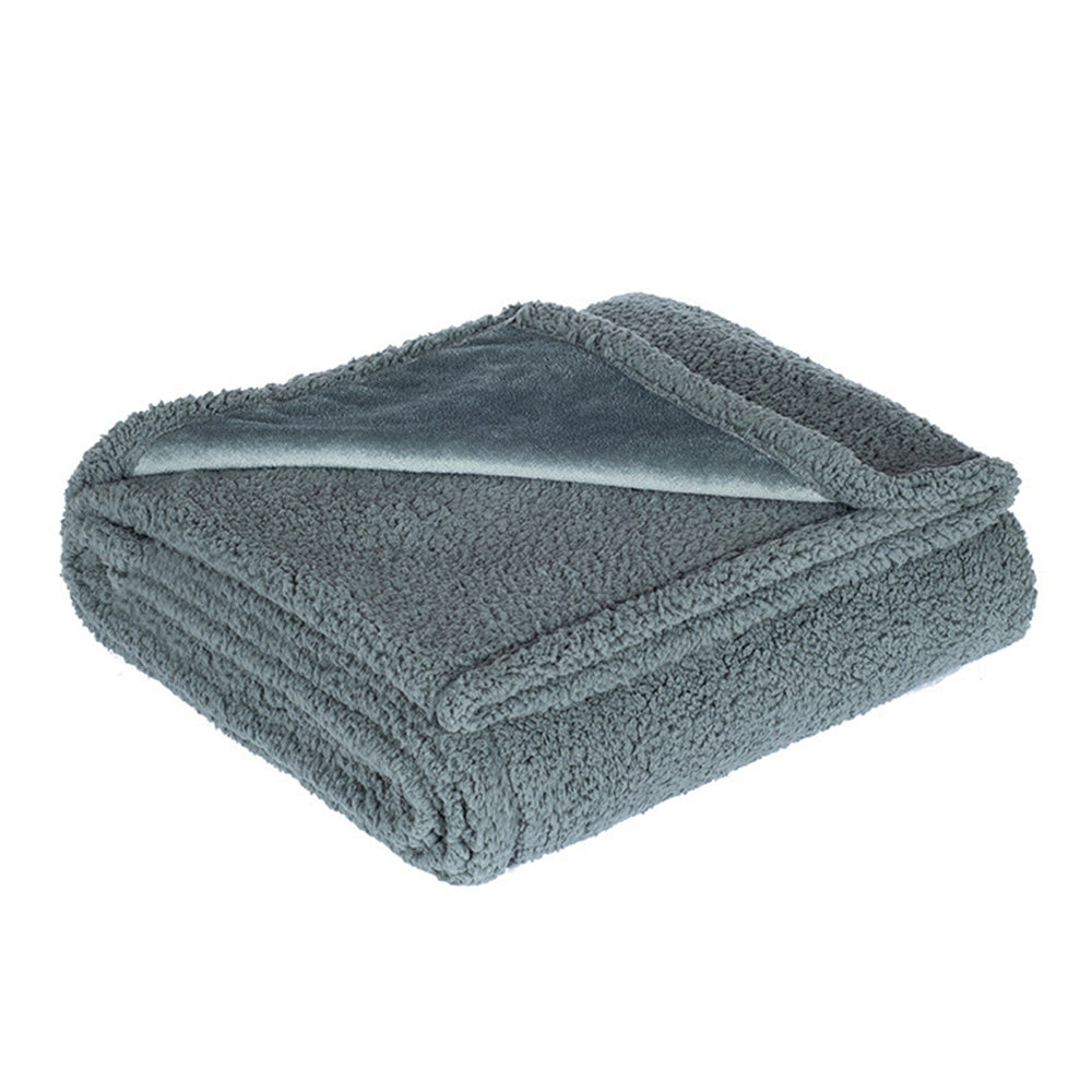 Pet Blanket for Dog Puppy Cat Reversible Flannel Fleece Sherpa Furniture Protector for Sofa Bed Couch
