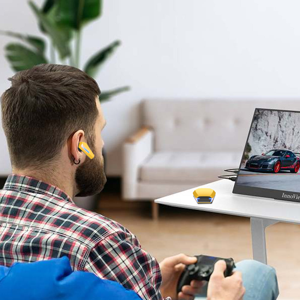 Wireless Bluetooth Gaming Earphones In-Ear Headsets with Breathing Light