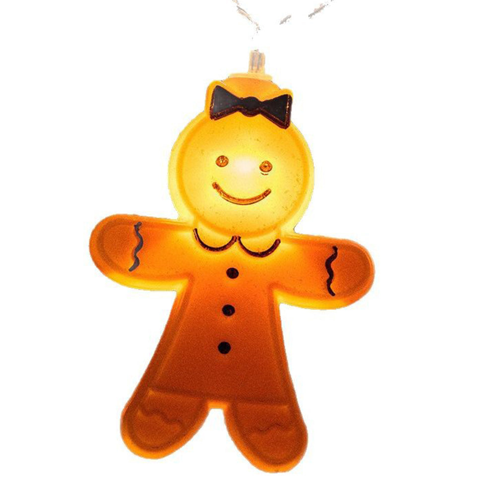 Christmas Decoration Gingerbread Men Cookies String Lights Battery Operated