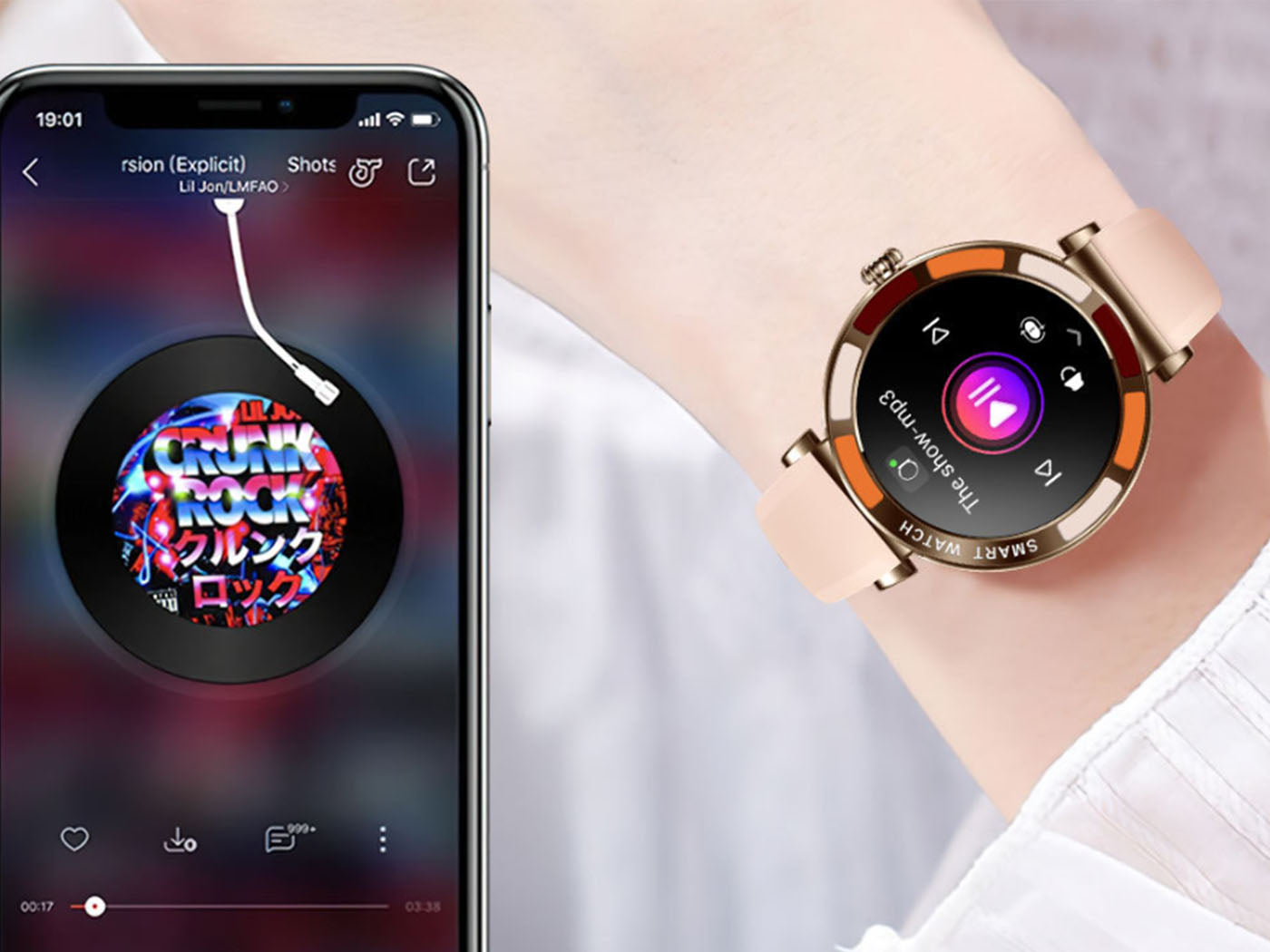 Women's Bluetooth Smart Watch IP67 Waterproof Smartwatch with 100+Sports Modes