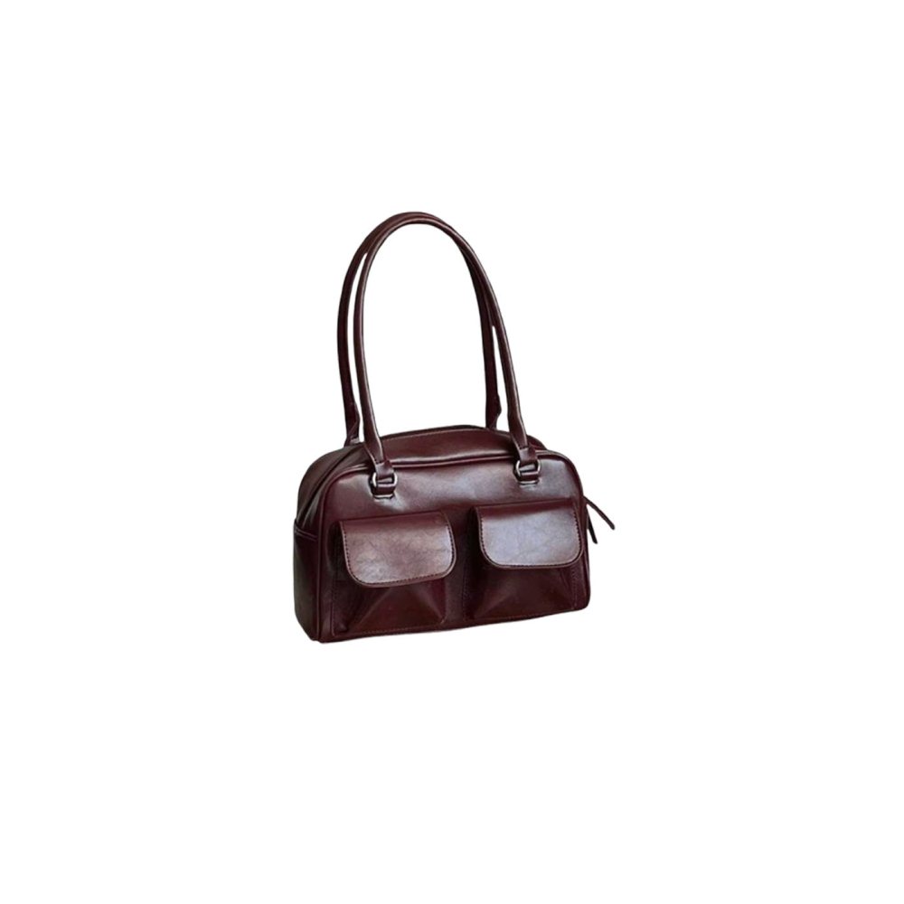 Women Pu Leather Underarm Bag Business Shoulder Bag