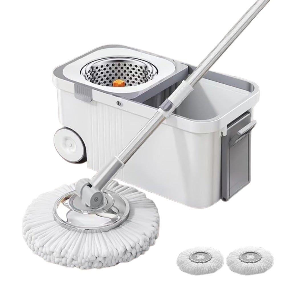 Household Spin Mop with Detachable Bucket and Hands-Free Cleaning System