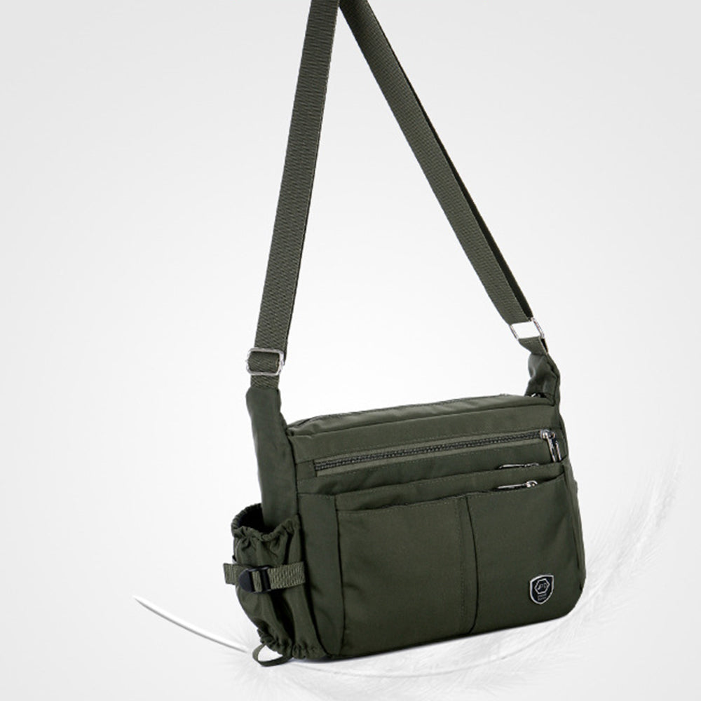 Water-Resistant Messenger Bag for Men Lightweight Travel Crossbody Sling Bag