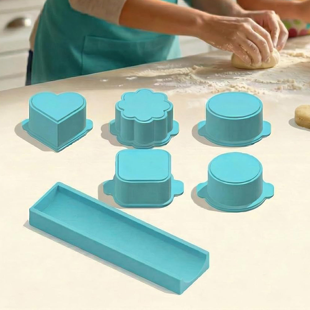 Cake Pop Mold Set with Tray and 5 Heart Square Cloud Oval Round Molds