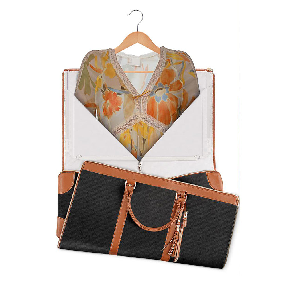 Water-Resistant Garment Duffle Bag Duffle Bag PU Leather Travel Bag