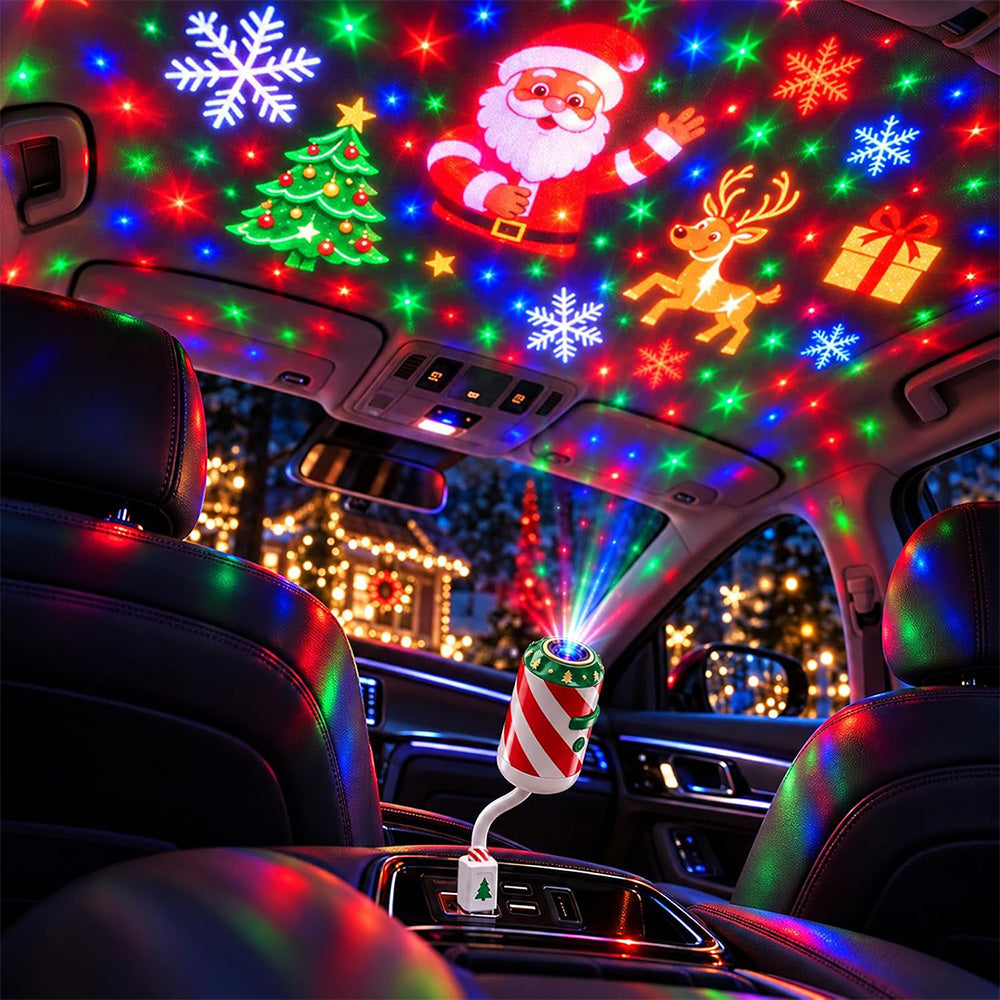 USB Christmas Projection Light with Assorted Lenses for Ceiling Decoration