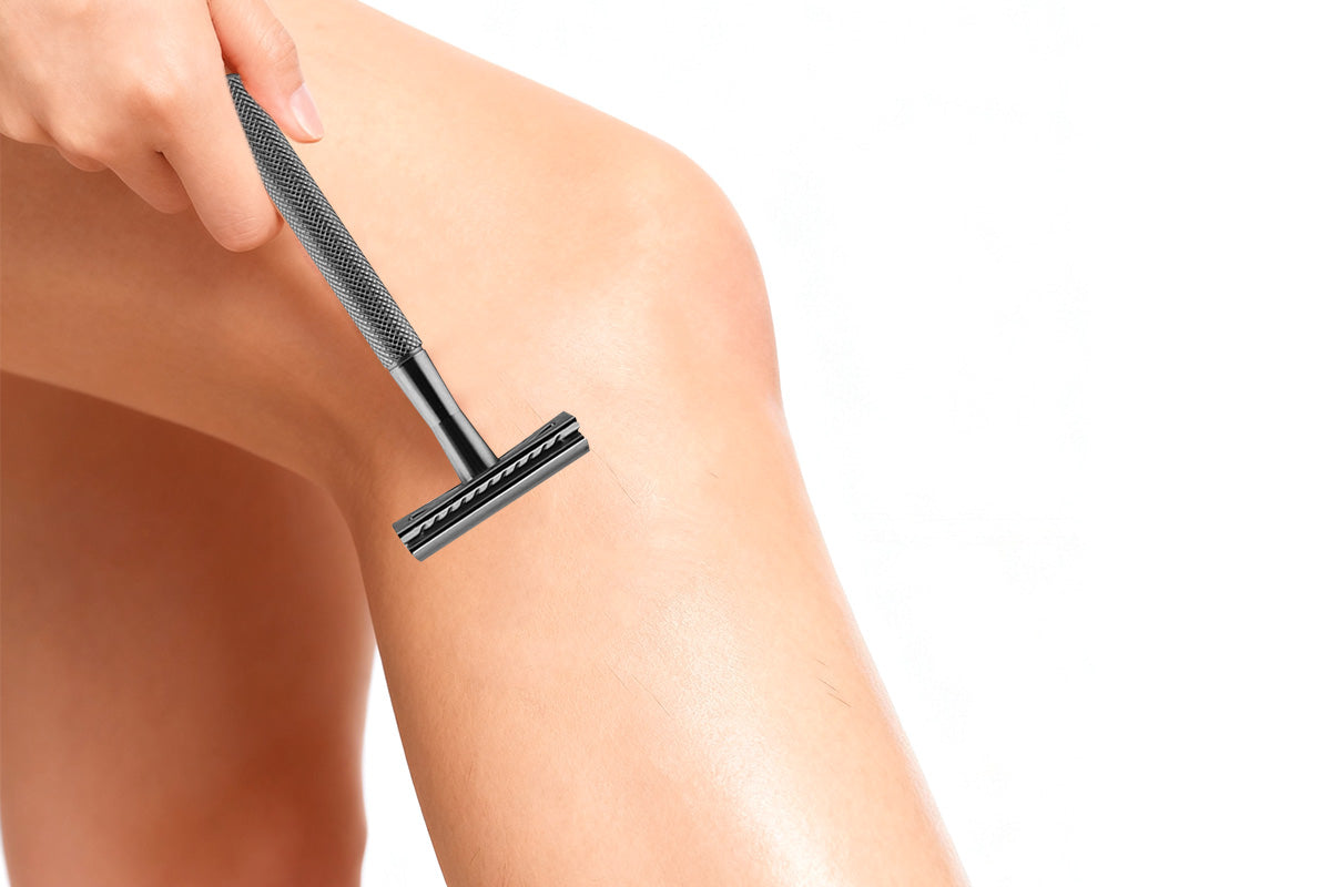 Matte Double Edge Manual Razor With 10 Blades For Men