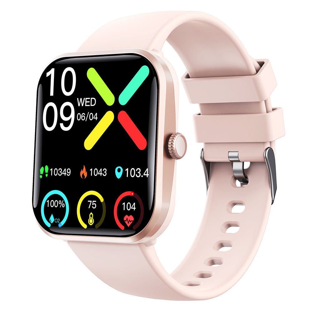 Water-Resistant Bluetooth Smart Watch for Android iOS with Silicone Watch Strap