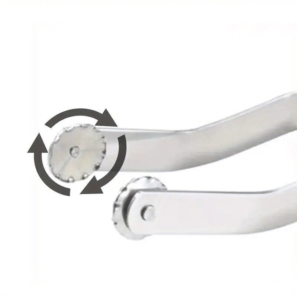 2Pcs 38cm Stainless Steel BBQ Sausage Turning Tongs for Cooking